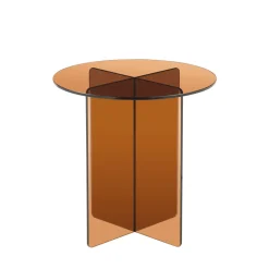 Drawer BOSTON Table d'appoint ronde en verre ø45cm