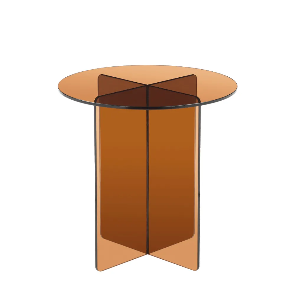 Drawer BOSTON Table d'appoint ronde en verre ø45cm