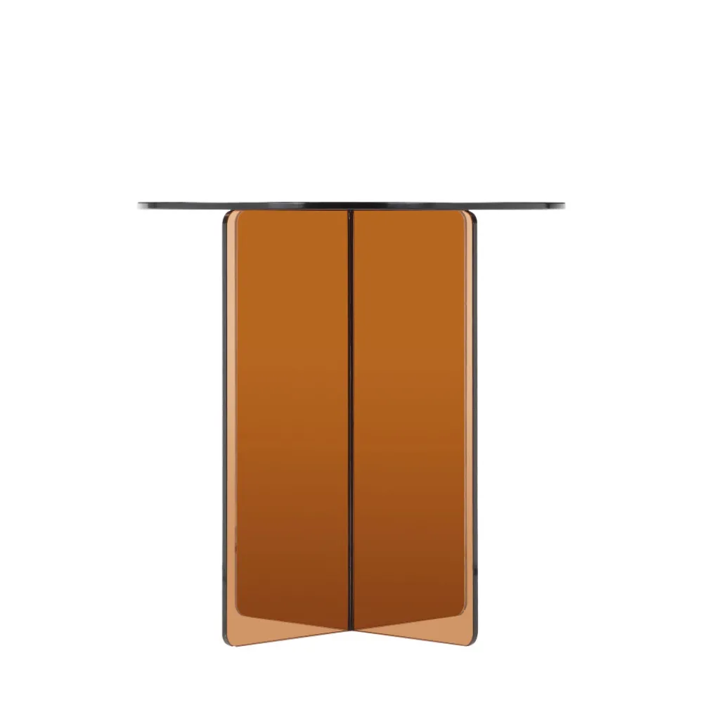 Drawer BOSTON Table d'appoint ronde en verre ø45cm