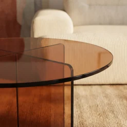 Drawer BOSTON Table d'appoint ronde en verre ø45cm