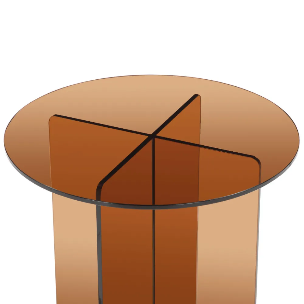 Drawer BOSTON Table d'appoint ronde en verre ø45cm
