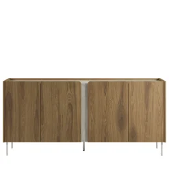 Drawer BOXY Buffet 4 portes en bois et effet travertin L180cm
