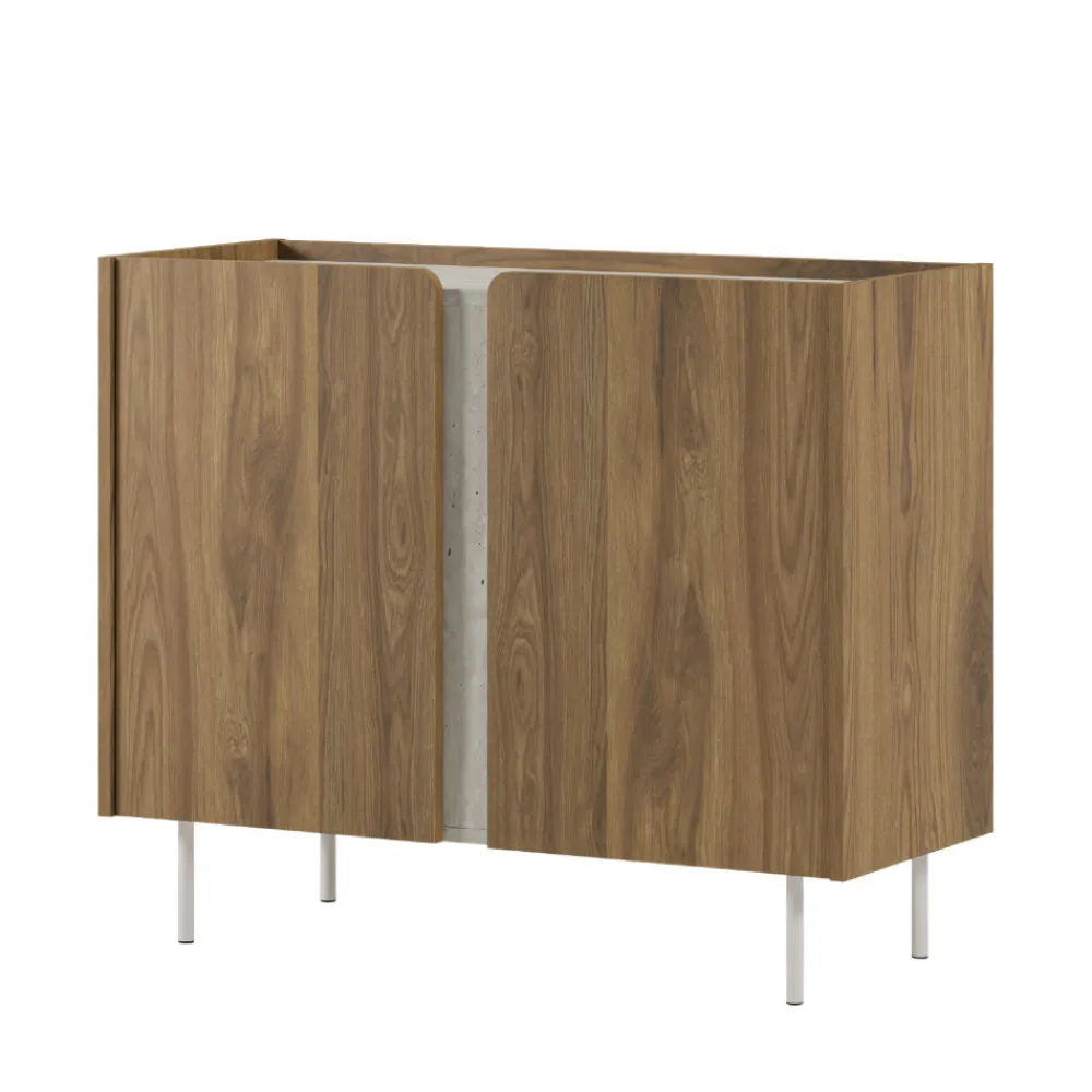 Drawer BOXY Buffet 2 portes en bois et métal L100cm