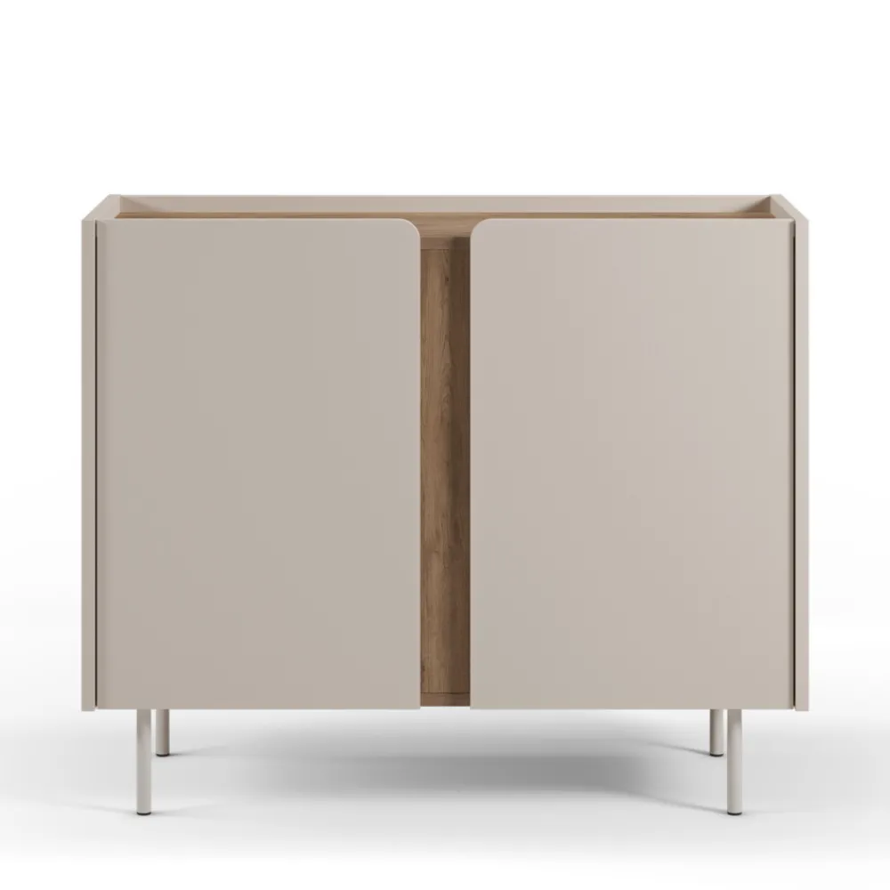 Drawer BOXY Buffet 2 portes en bois et métal L100cm
