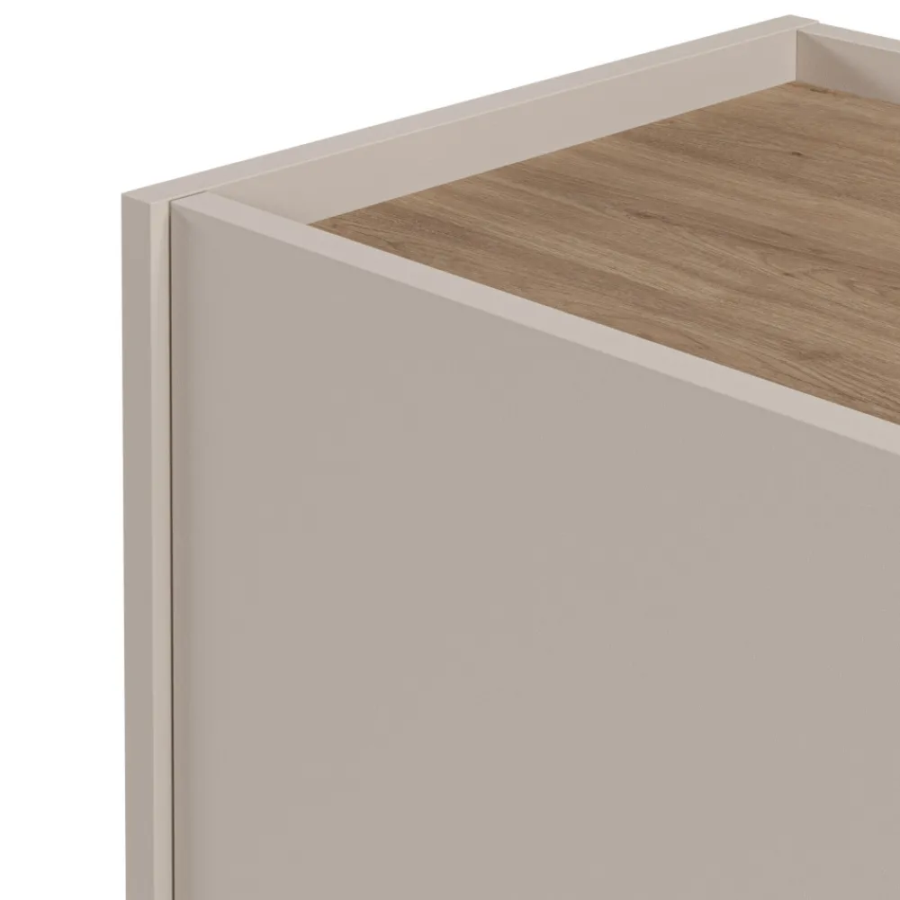 Drawer BOXY Buffet 2 portes en bois et métal L100cm