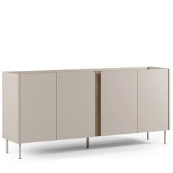 Drawer BOXY Buffet 4 portes en bois et métal L180cm