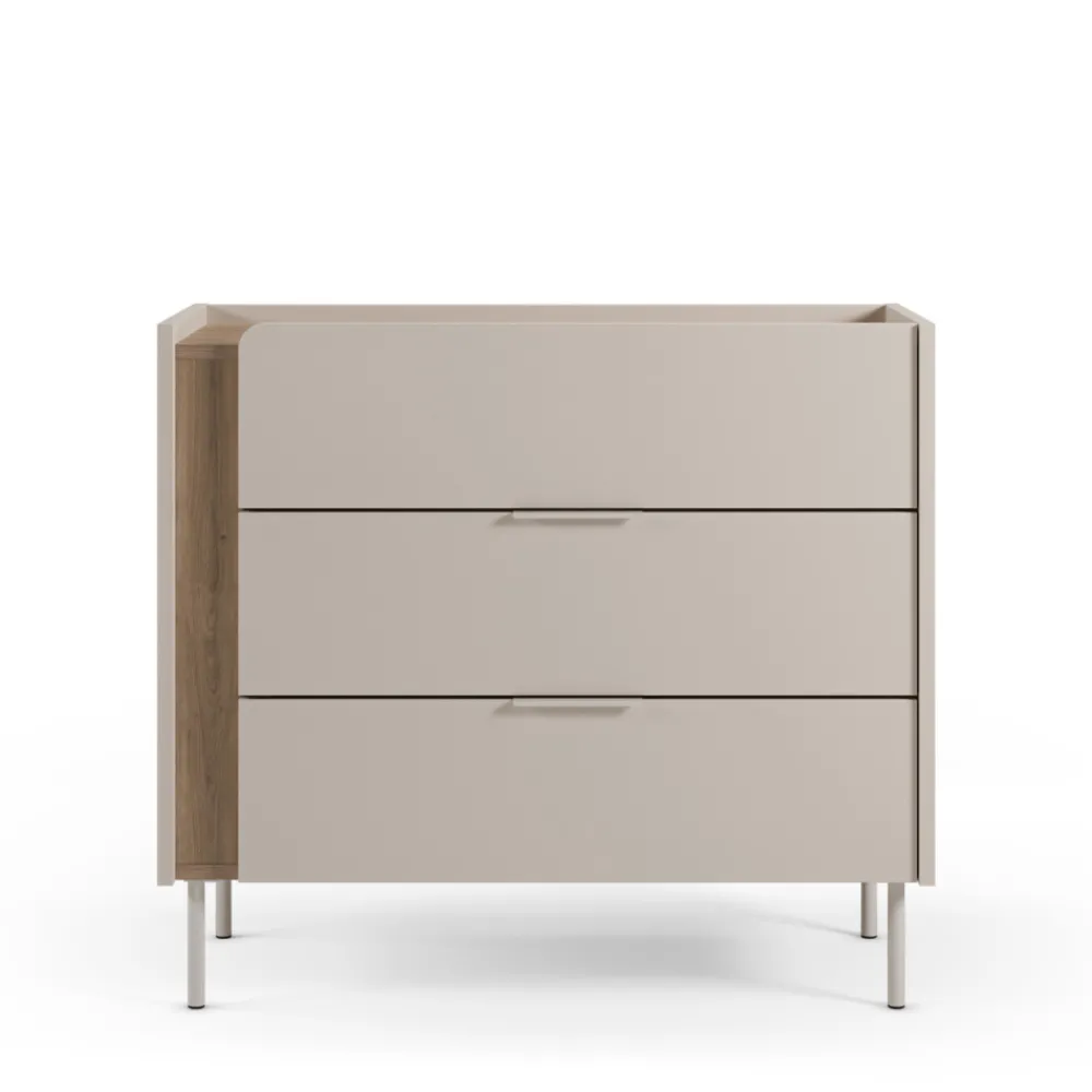 Drawer BOXY Commode 3 tiroirs en bois et métal