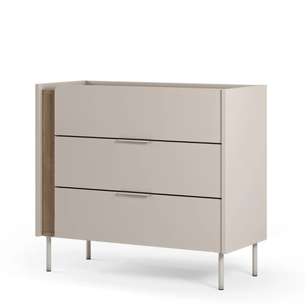 Drawer BOXY Commode 3 tiroirs en bois et métal