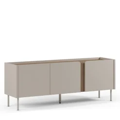 Drawer BOXY Meuble TV 3 portes en bois et métal L140cm