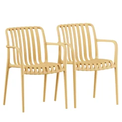 Drawer BRANO Lot de 2 fauteuils de jardin en résine