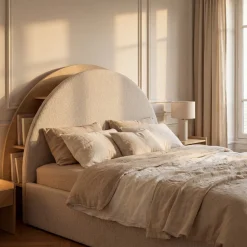Drawer BRIE Lit coffre en tissu avec rangements intégrés 160x200cm