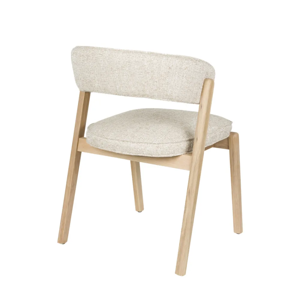 Zuiver BRIGHT Lot de 2 chaises en tissu et bois