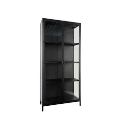House Nordic BRISBANE Vaisselier en verre et métal H175cm