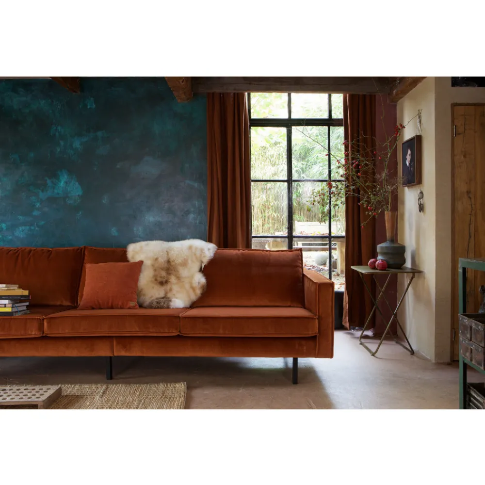 Woood BRONCO Grand canapé 4 places vintage velours