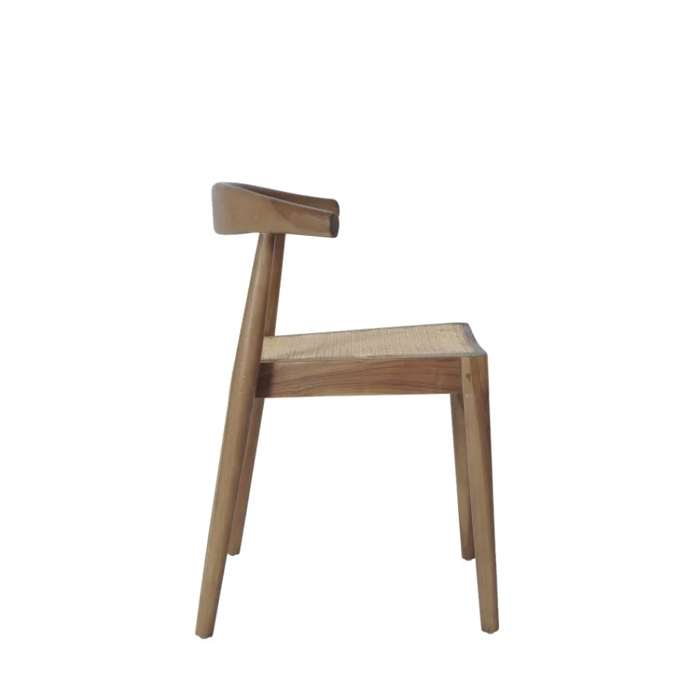 Drawer BUNGA Lot de 2 chaises en teck et cannage