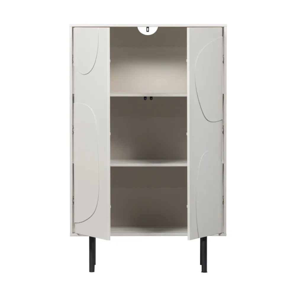 Woood CADIZ Buffet haut 2 portes en bois H135cm