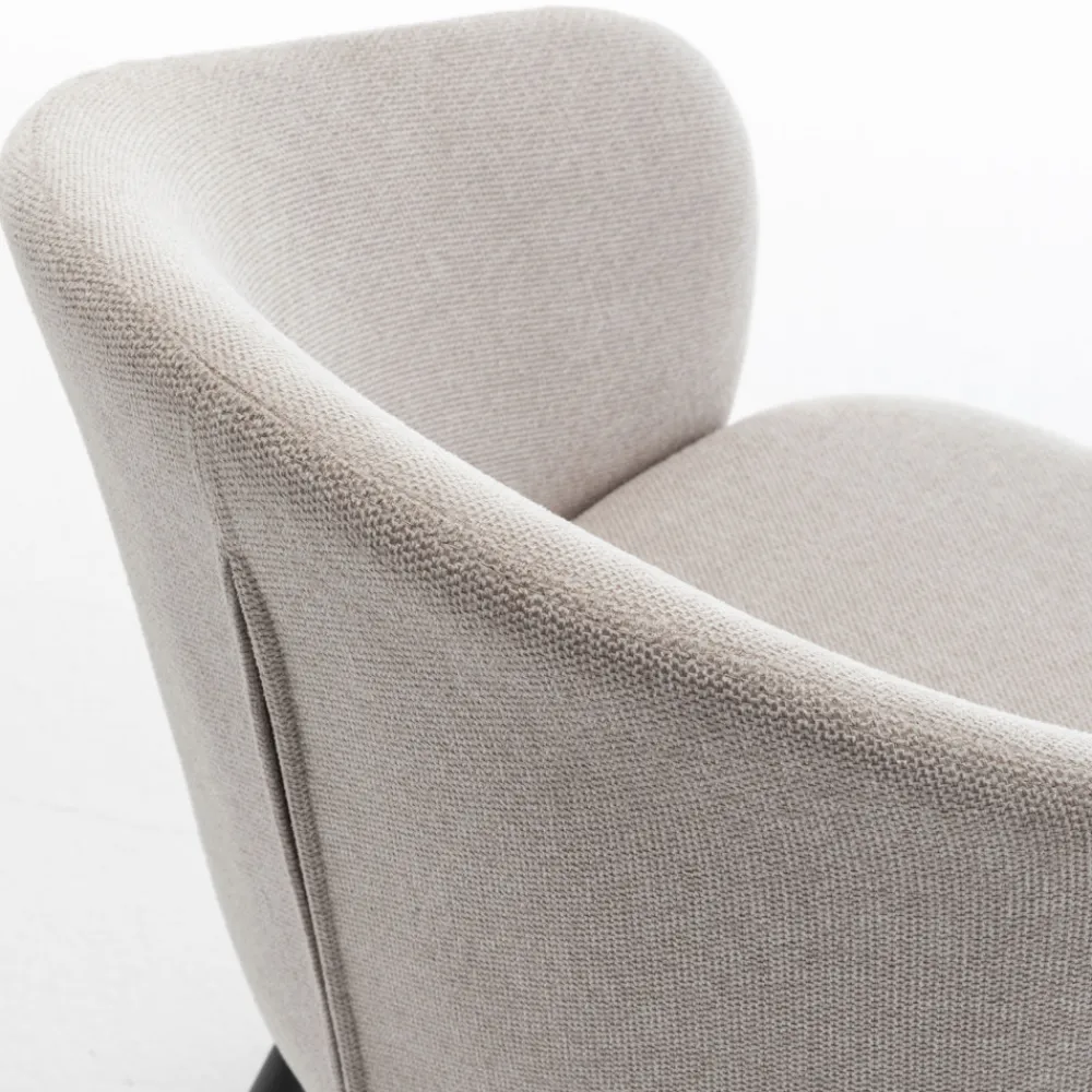 Drawer CALABRA Lot de 2 fauteuils de table en tissu et métal