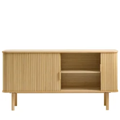 No name CALLAN Buffet aux portes coulissantes en bois strié L160cm