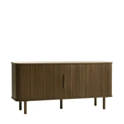 No name CALLAN Buffet aux portes coulissantes en bois strié L160cm