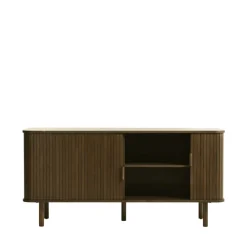 No name CALLAN Buffet aux portes coulissantes en bois strié L160cm