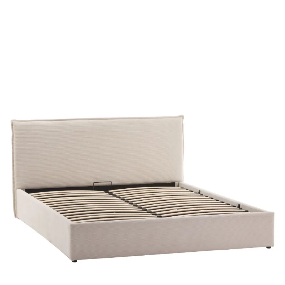 Drawer CAMA Lit coffre en velours côtelé 160x200cm