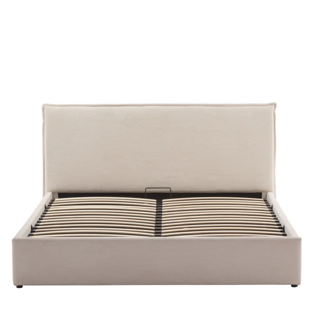 Drawer CAMA Lit coffre en velours côtelé 160x200cm