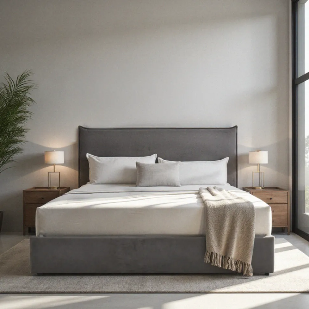 Drawer CAMA Lit coffre en velours côtelé 180x200cm