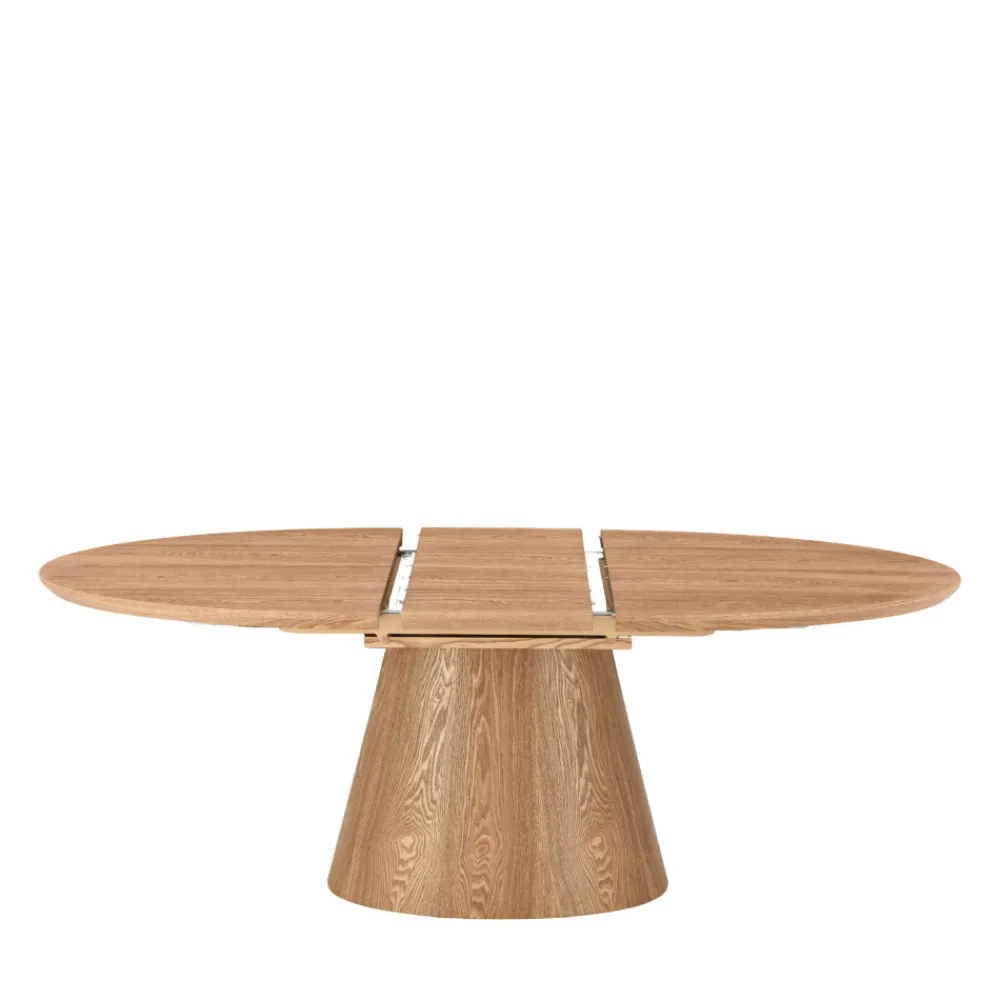 Drawer CAMI Table à manger extensible 6 à 8 personnes ovale en bois