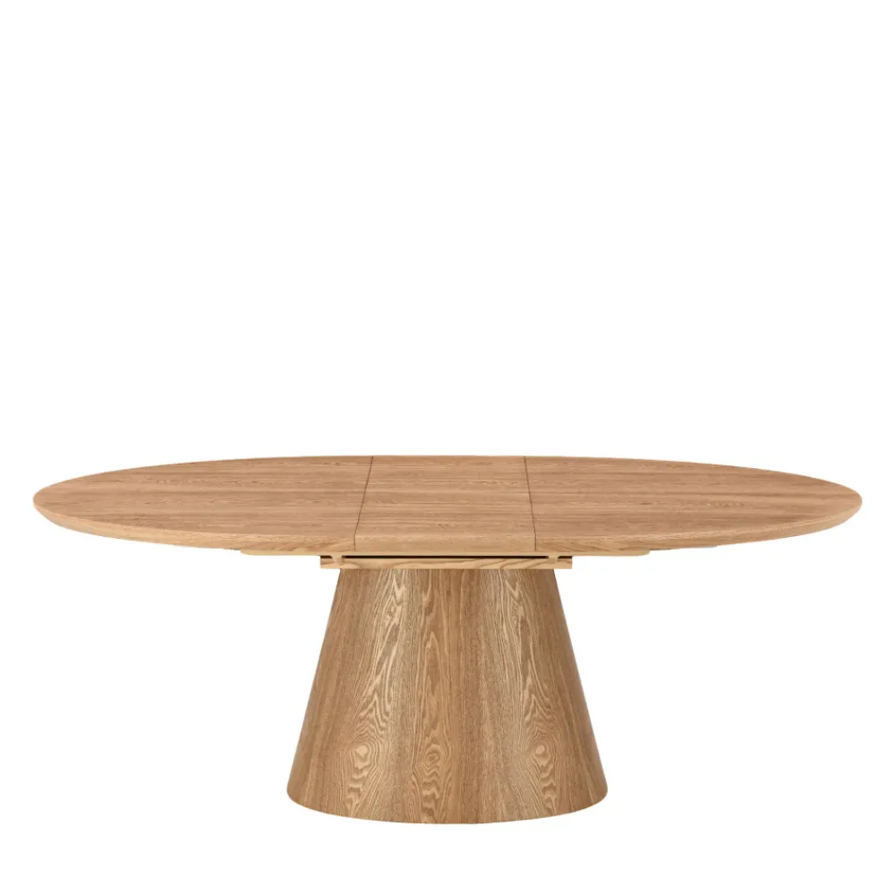 Drawer CAMI Table à manger extensible 6 à 8 personnes ovale en bois