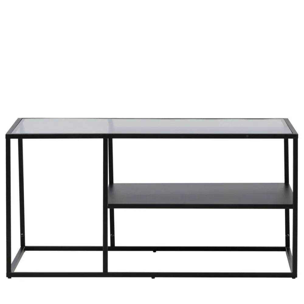 Venture Home CAMPINAS Table basse 2 plateaux en verre et métal