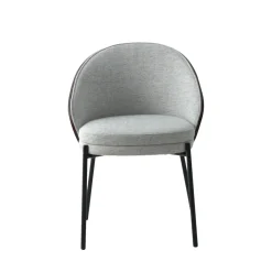 House Nordic CANELAS Lot de 2 chaises en tissu et métal