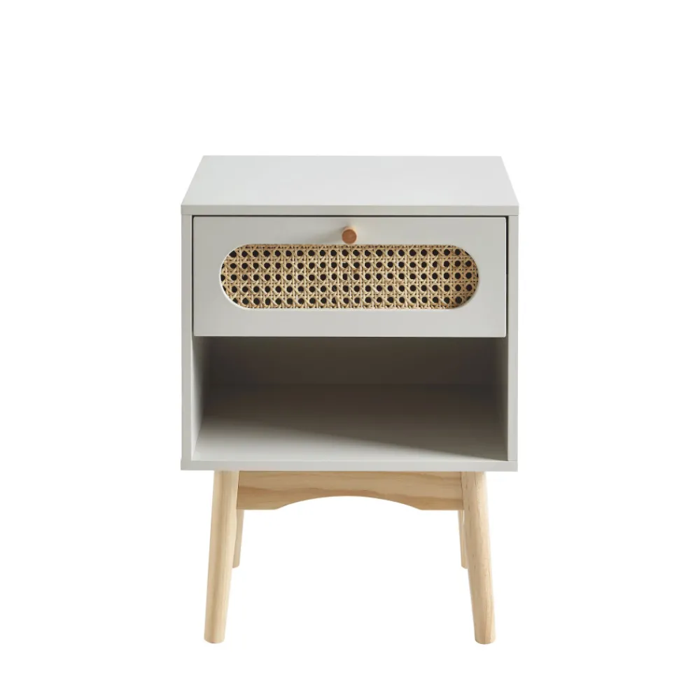 Enfant No name CANNO Table de chevet enfant 1 tiroir en bois et cannage