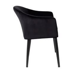 No name CATELYN Fauteuil de table design en velours