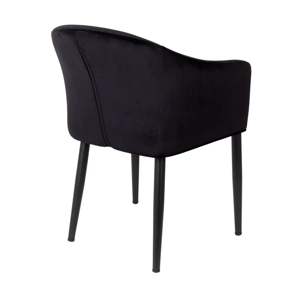 No name CATELYN Fauteuil de table design en velours