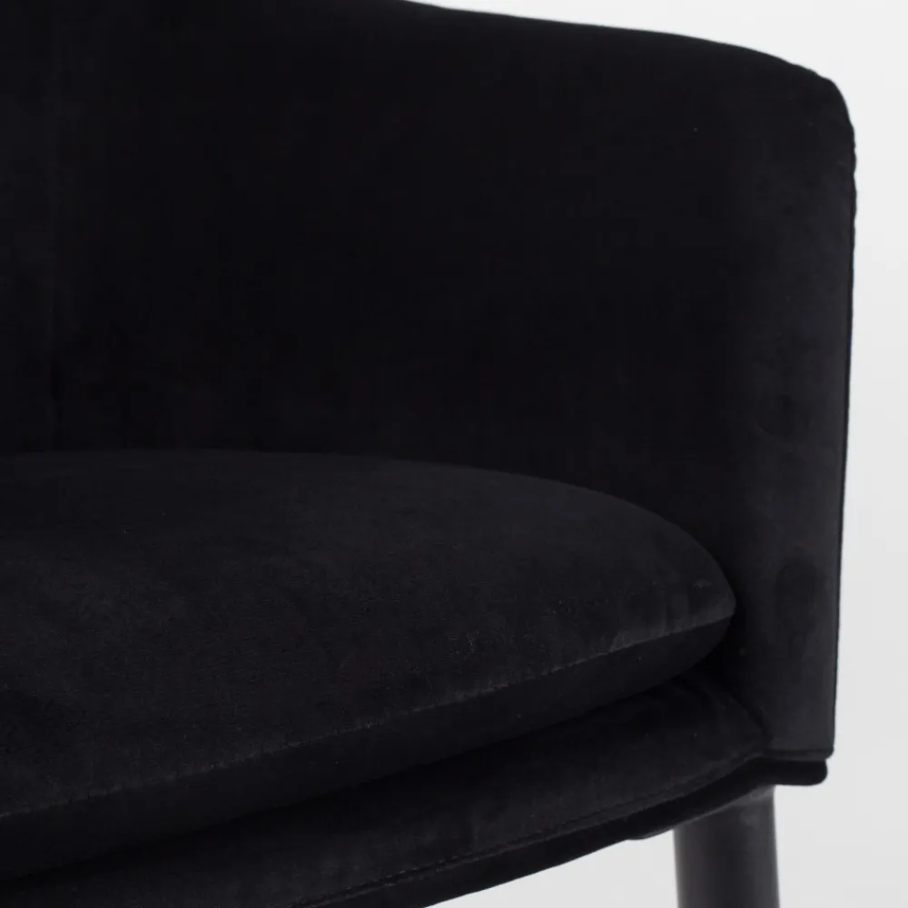 No name CATELYN Fauteuil de table design en velours