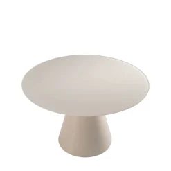 Drawer CELESTE Table à manger 4 personnes ronde en verre trempé et métal ø120cm