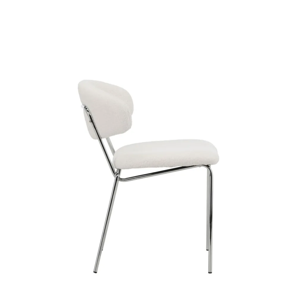 Venture Home CHICO Lot de 2 chaises en tissu bouclette et métal
