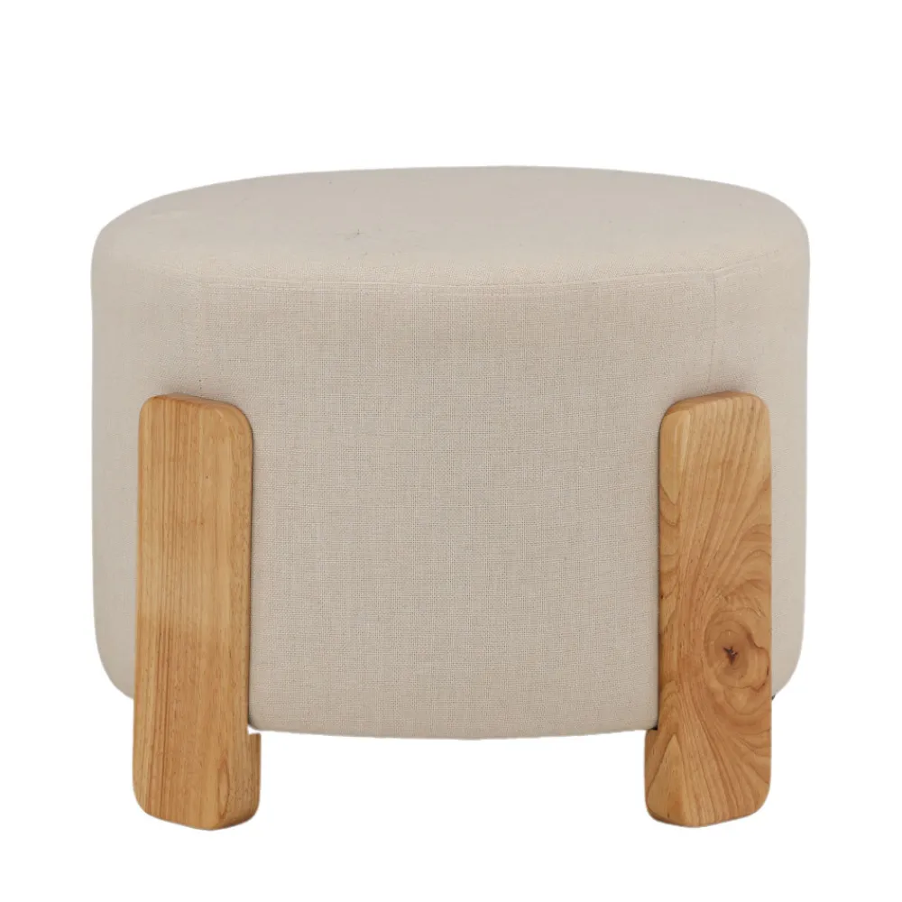 Venture Home COFFEY Pouf rond en tissu ø52,5cm