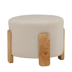Venture Home COFFEY Pouf rond en tissu ø52,5cm