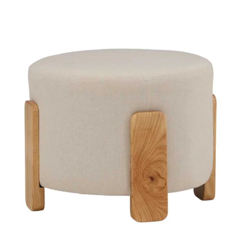 Venture Home COFFEY Pouf rond en tissu ø52,5cm