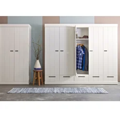 Woood CONNECT Armoire en pin 2 portes 2 tiroirs
