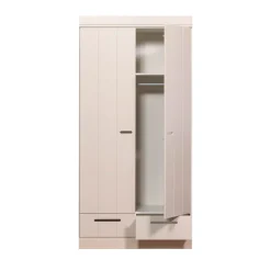 Woood CONNECT Armoire en pin 2 portes 2 tiroirs