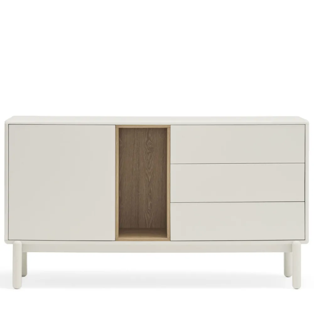 Teulat CORVO Buffet 1 porte 3 tirois en bois L136,8cm