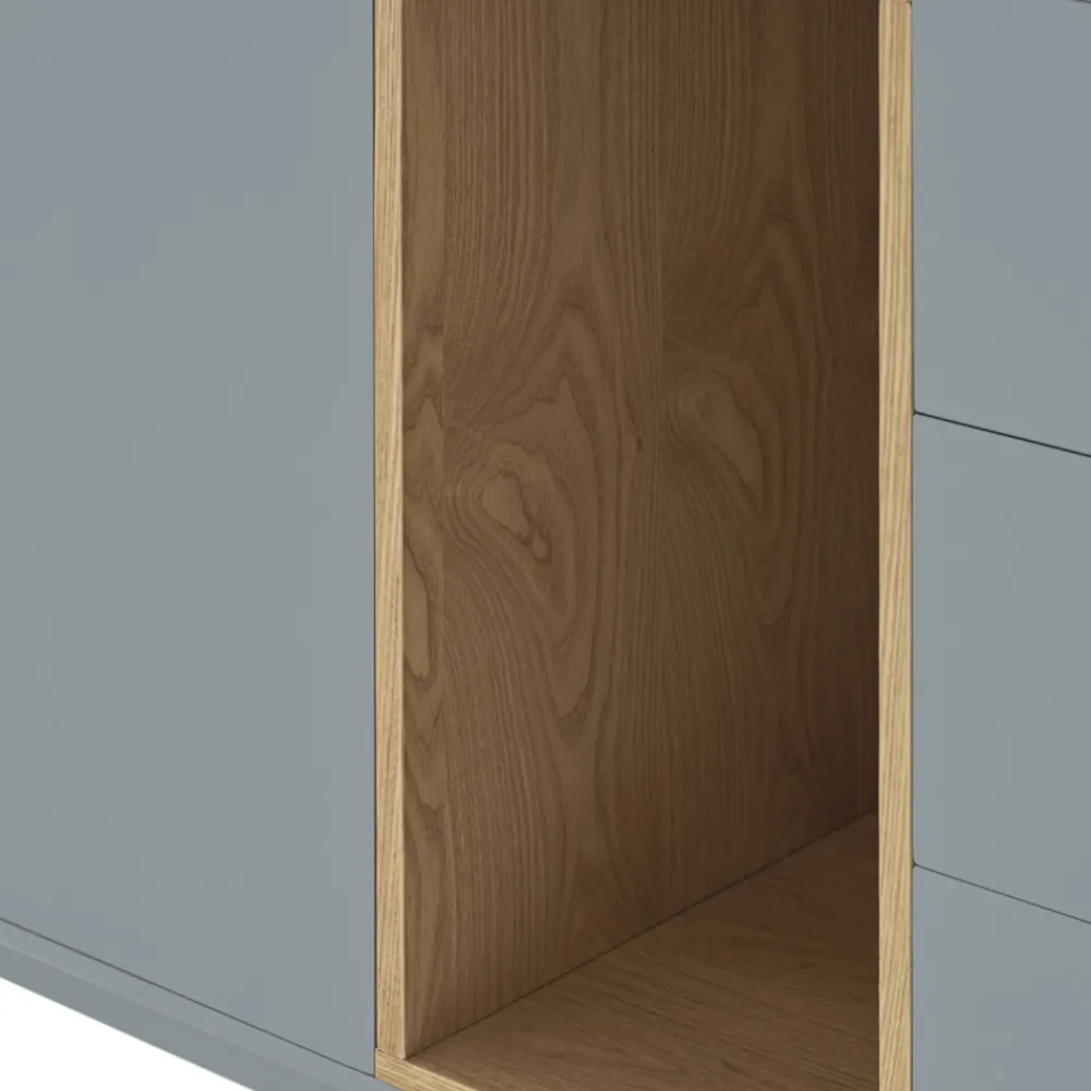 Teulat CORVO Buffet 1 porte 3 tirois en bois L136,8cm