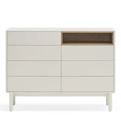 Teulat CORVO Commode 7 tiroirs 1 niche en bois L120xH90cm