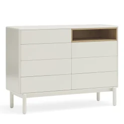 Teulat CORVO Commode 7 tiroirs 1 niche en bois L120xH90cm