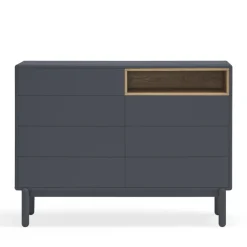 Teulat CORVO Commode 7 tiroirs 1 niche en bois L120xH90cm