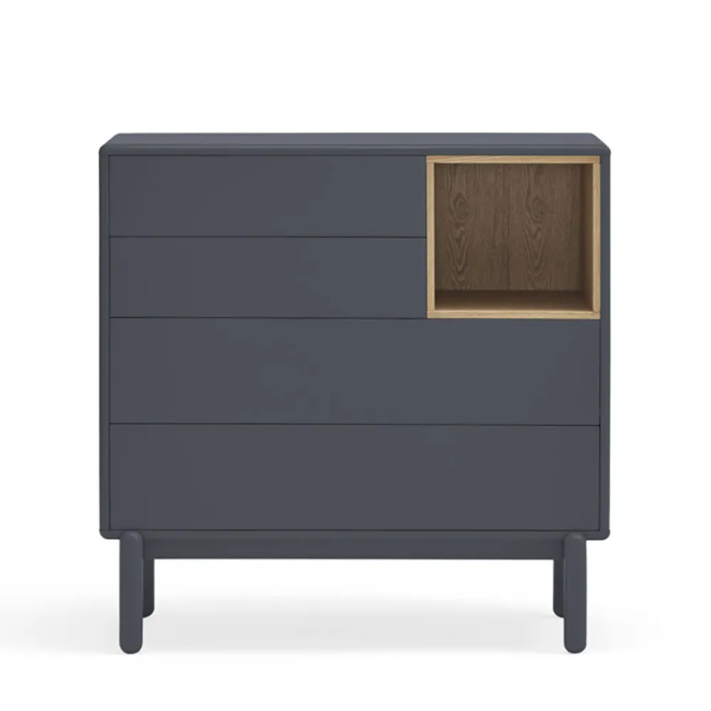 Teulat CORVO Commode 4 tiroirs 1 niche en bois L90xH90cm