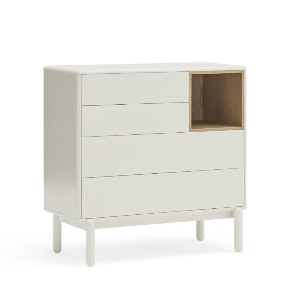 Teulat CORVO Commode 4 tiroirs 1 niche en bois L90xH90cm