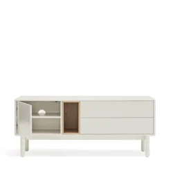 Teulat CORVO Meuble tv 1 porte 1 niche et tiroir en bois L140cm